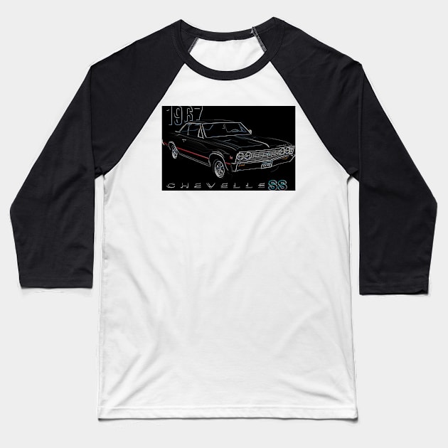 1967 Chevy Chevelle Baseball T-Shirt by JimDeFazioPhotography